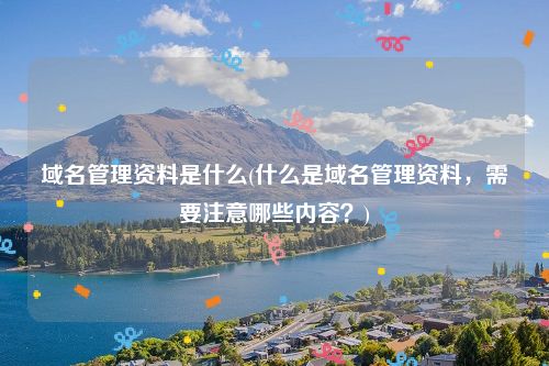 域名管理资料是什么(什么是域名管理资料，需要注意哪些内容？)